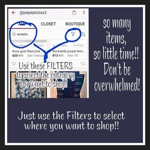 This is a BIG closet! Use the filters!